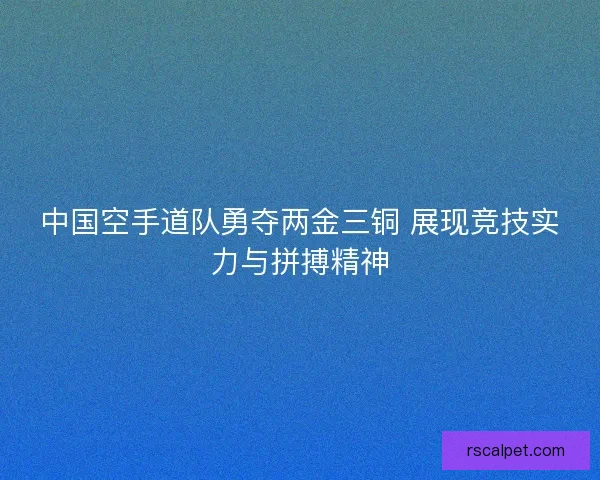 中国空手道队勇夺两金三铜 展现竞技实力与拼搏精神